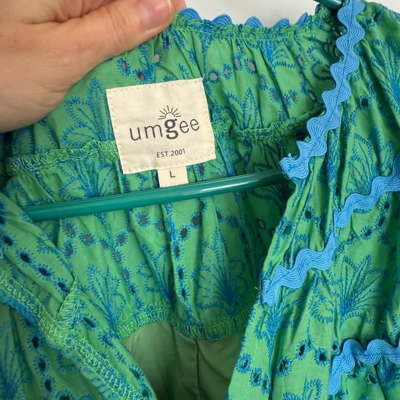 Umgee Emerald and Sky Mini Dress - Picture 8 of 10